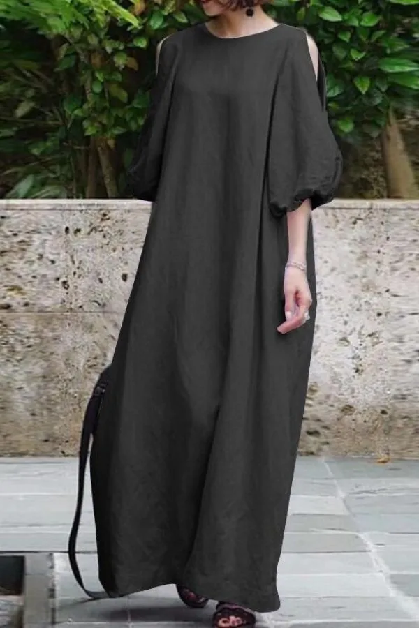 Puff Sleeve Maxi Dress