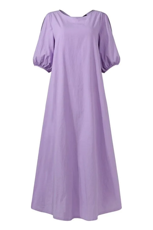 Puff Sleeve Maxi Dress