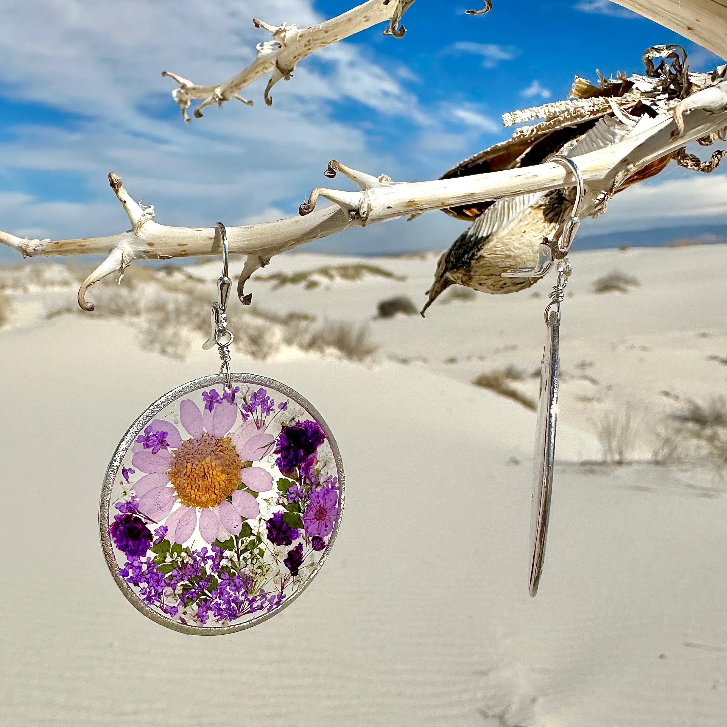 Purple Botanical Garden Earrings - BG 219