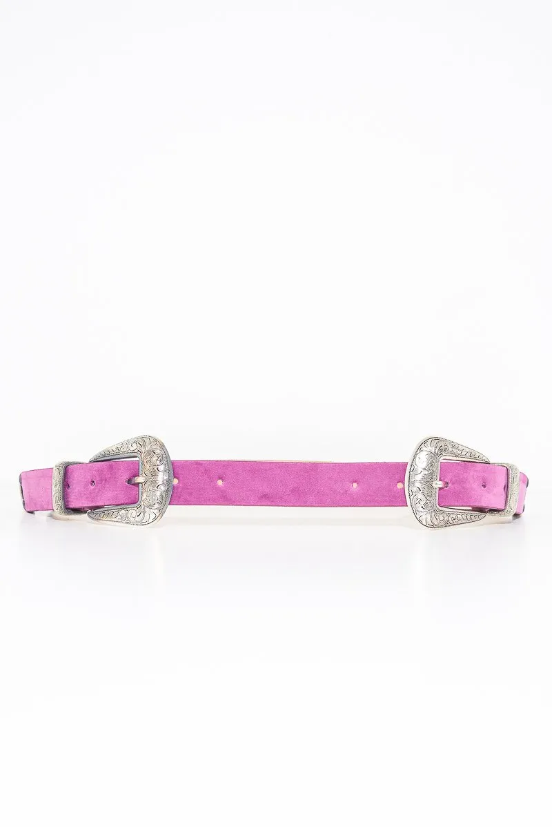 Purple Velvet Western Belt - Maddilyn