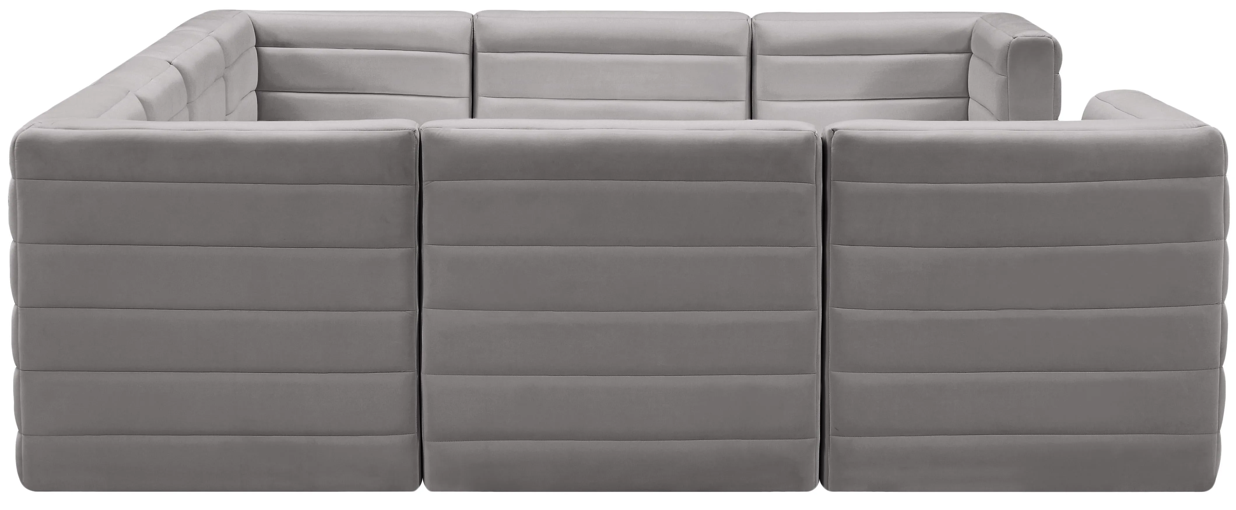 Quincy Grey Velvet Modular Sectional