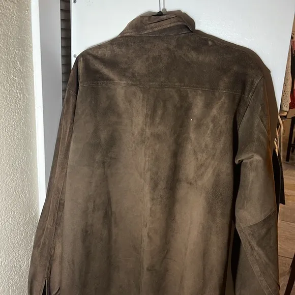 RedHead Suede Leather Shirt Jacket - Brown - women’s large