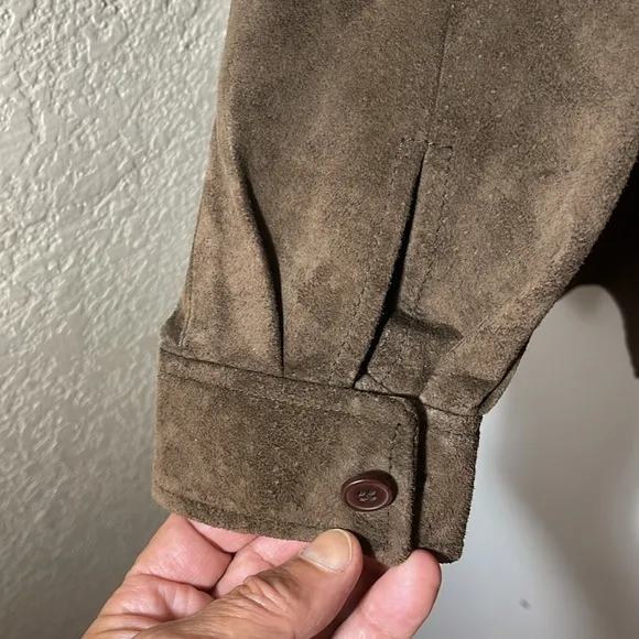 RedHead Suede Leather Shirt Jacket - Brown - women’s large