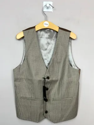 River Island Brown Check Suit Waistcoat BNWT 9y, 10y