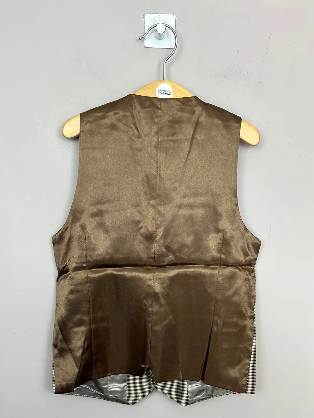 River Island Brown Check Suit Waistcoat BNWT 9y, 10y