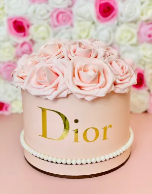 Rose Box in Pink with Pearls