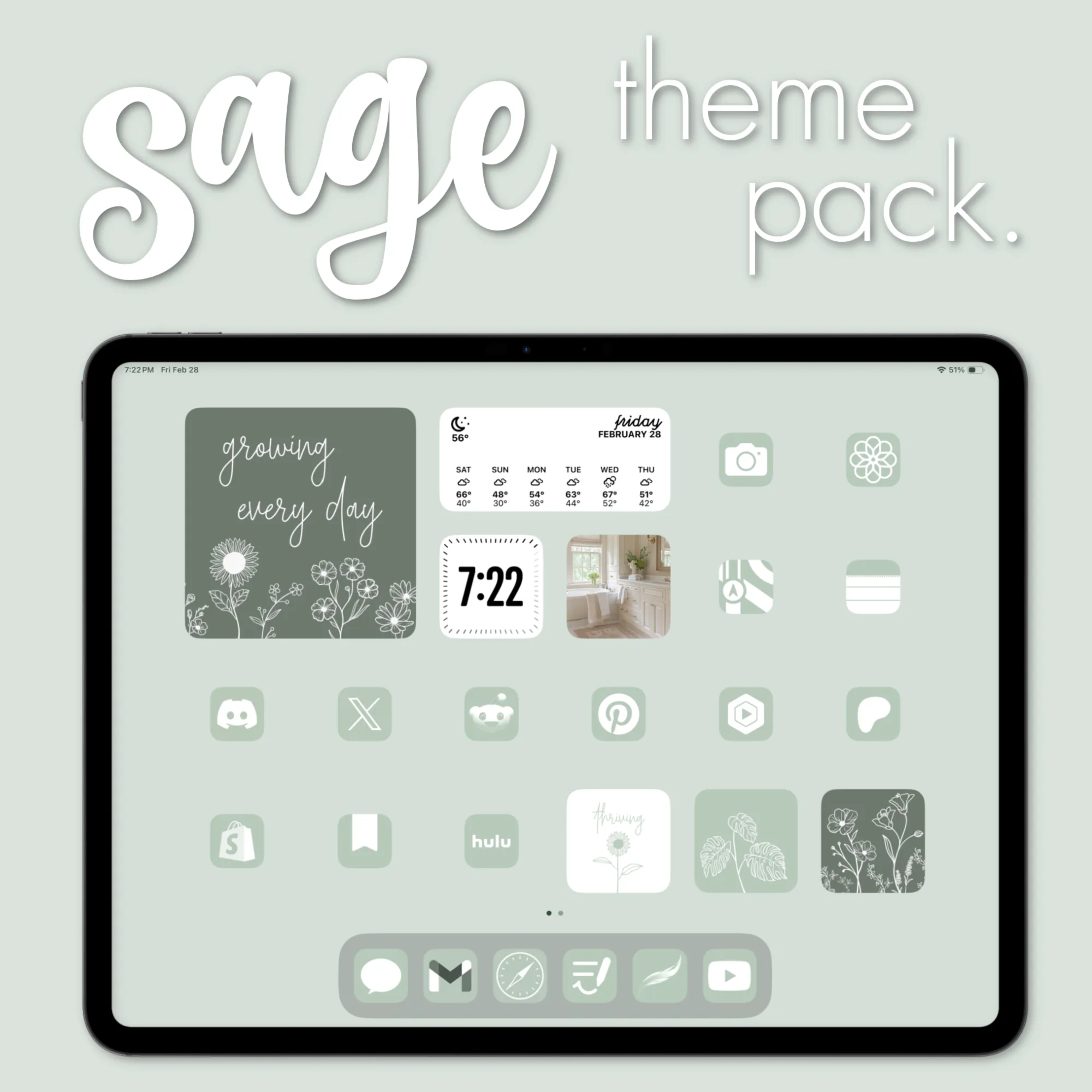 sage theme pack | ipad edition.