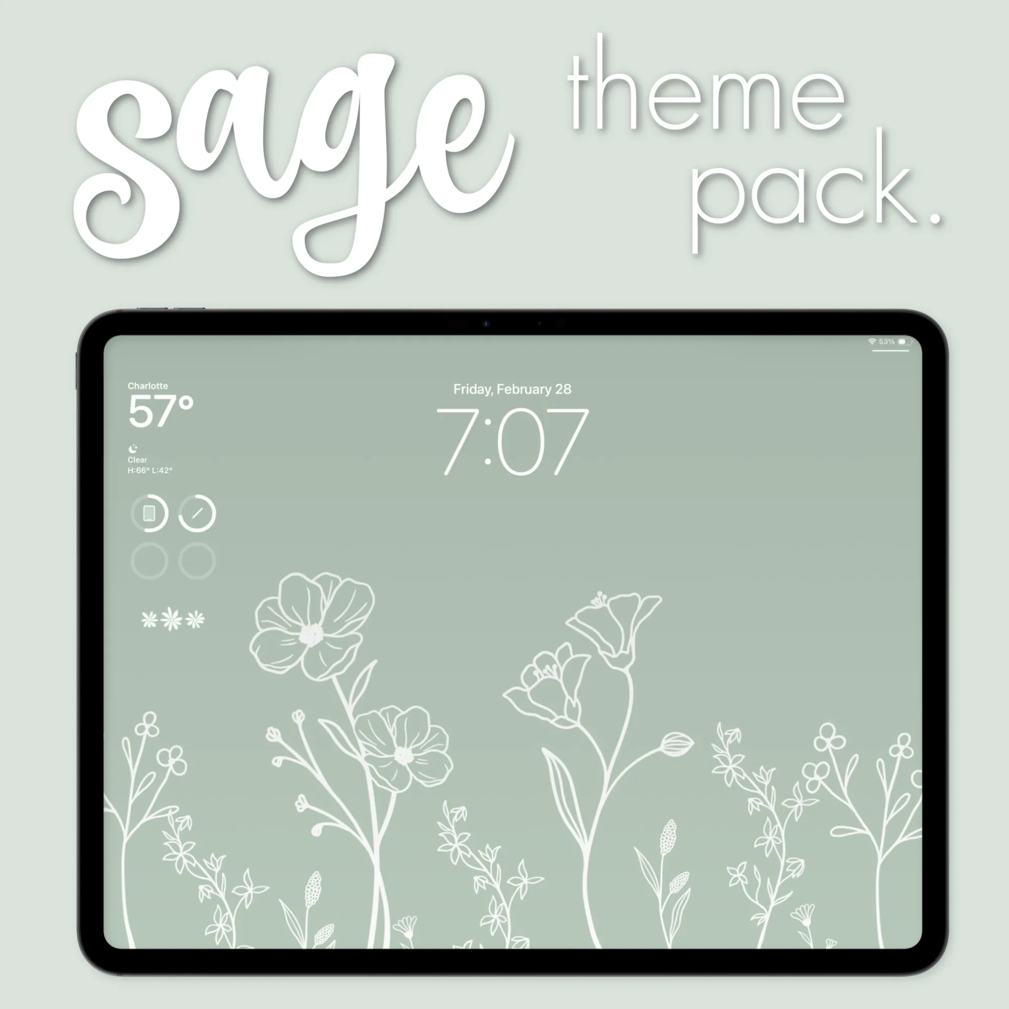 sage theme pack | ipad edition.