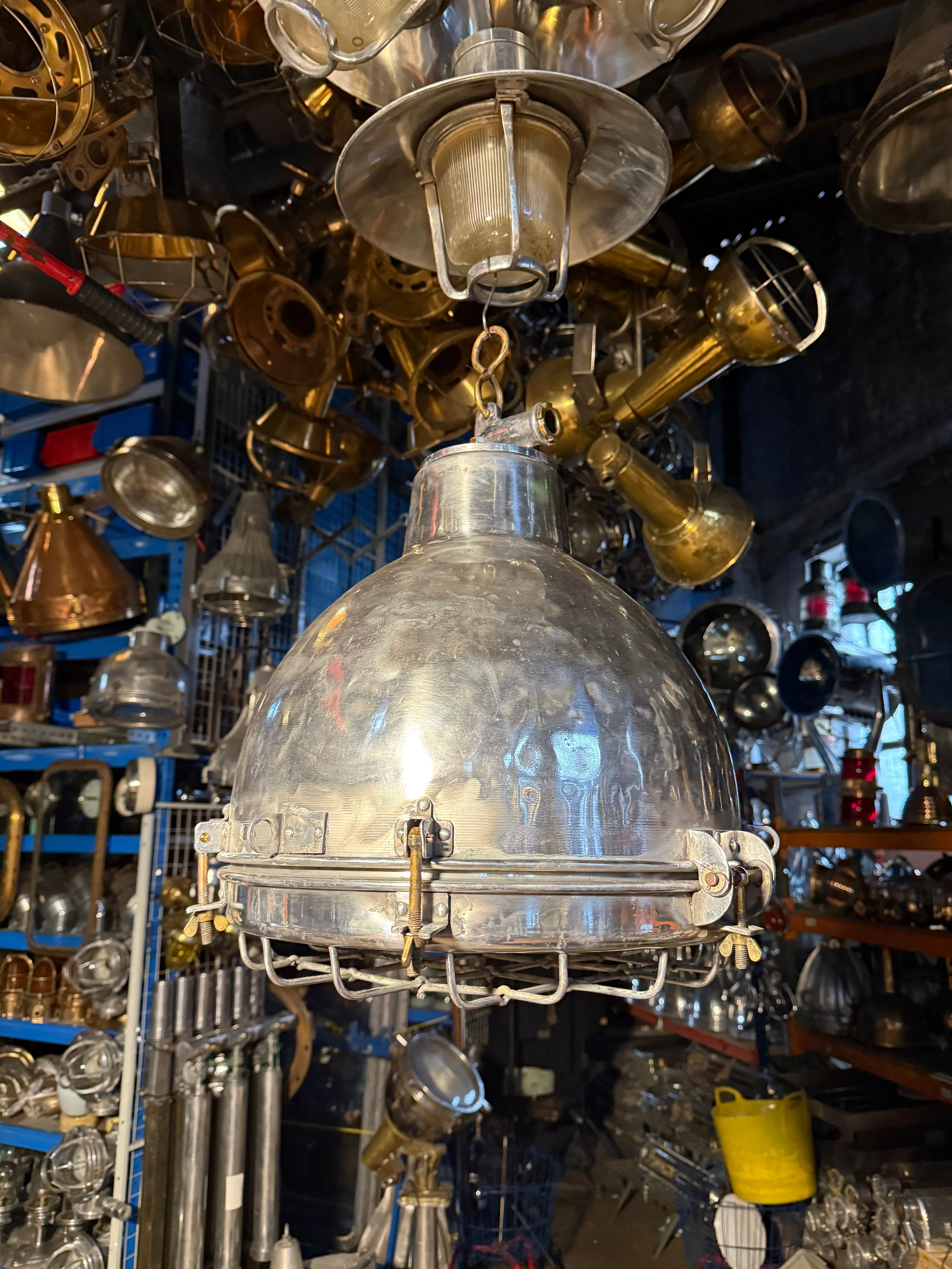 Salvaged Aluminium Dome Ships Cargo Light