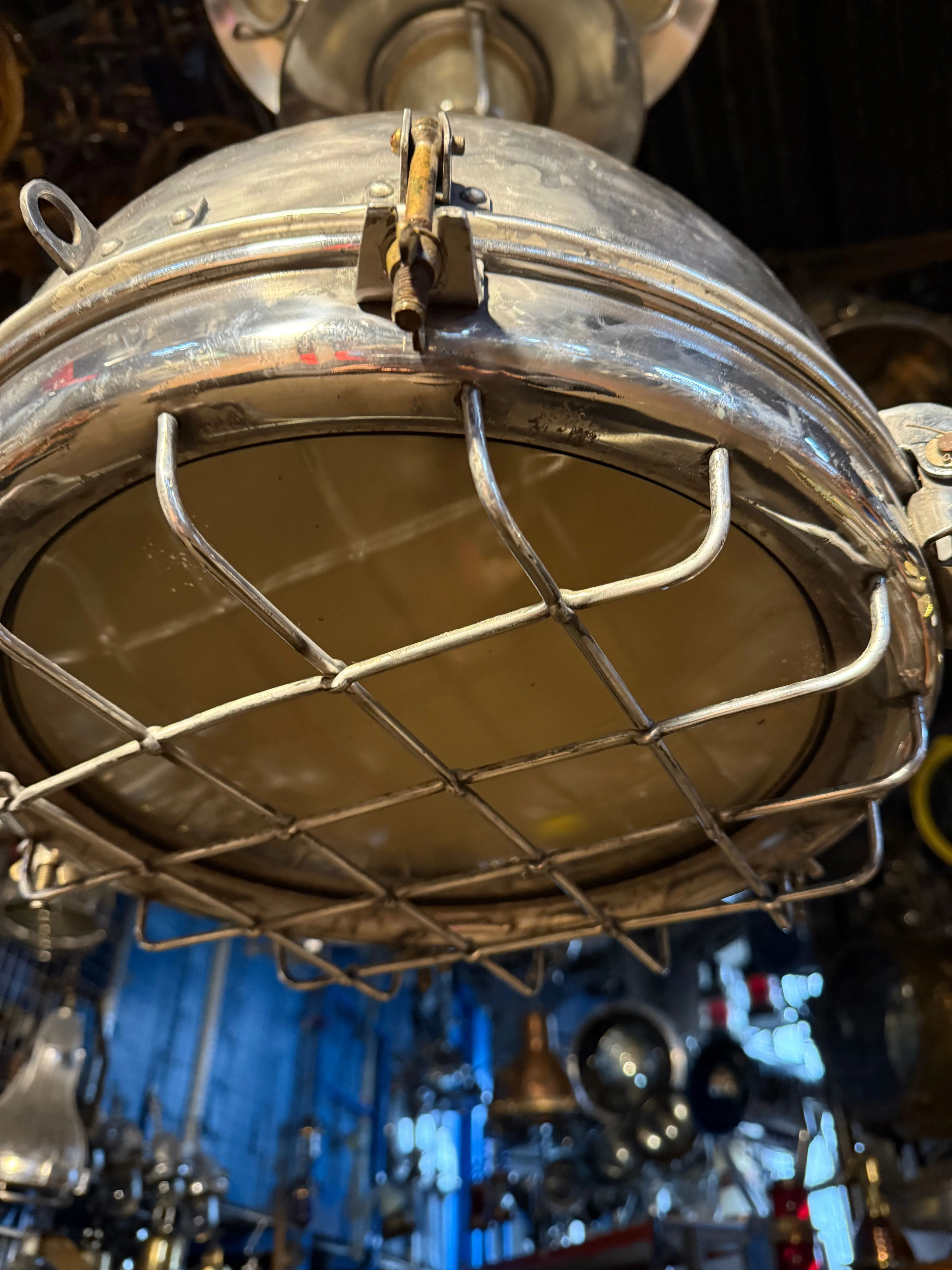 Salvaged Aluminium Dome Ships Cargo Light