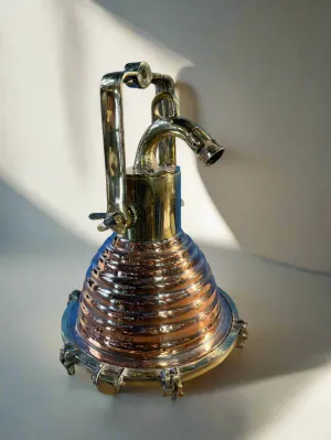 Salvaged Wiska Brass and copper deck Pendant light Marine