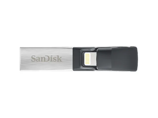 San Disk I Xpand Memoria Usb, 16 Gb, Usb 3.0/Lightning, Negro/Plata