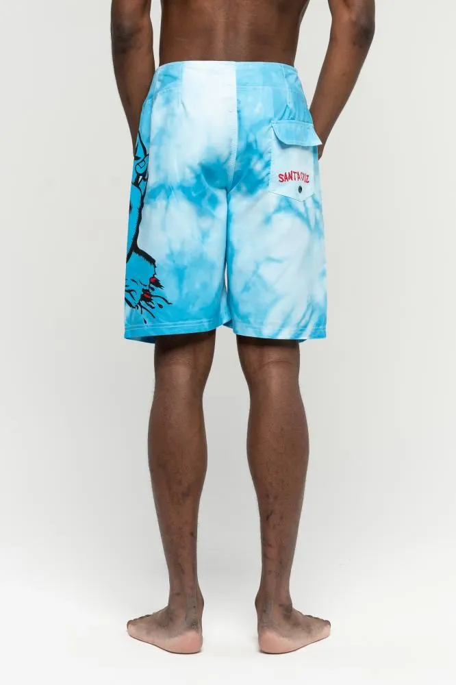 Santa Cruz Shorts Tie Dye Hand Boardie - Blue Tie Dye