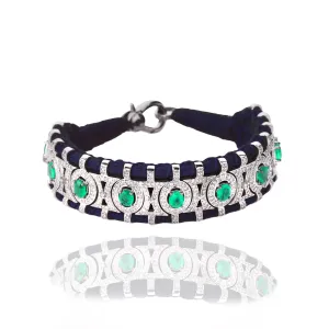Sao Paulo Black and Emeralds bracelet