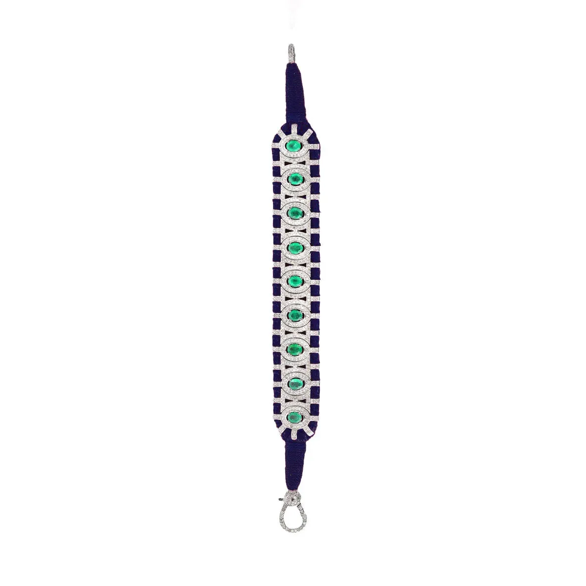 Sao Paulo Black and Emeralds bracelet