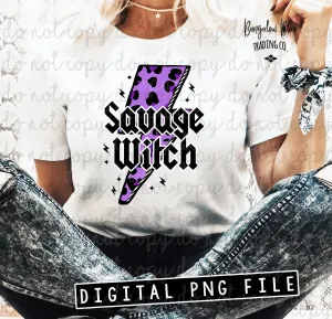 Savage Witch Lightening Bolt Digital Download