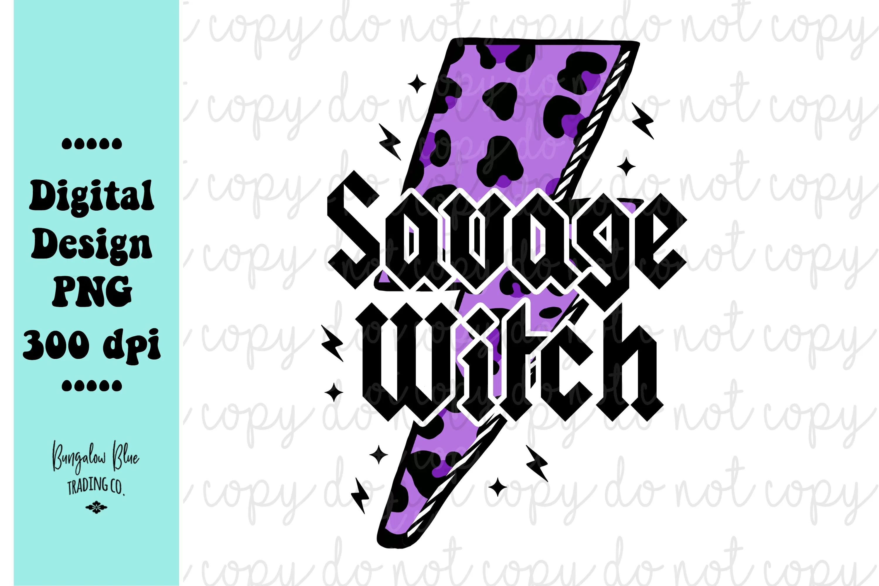 Savage Witch Lightening Bolt Digital Download