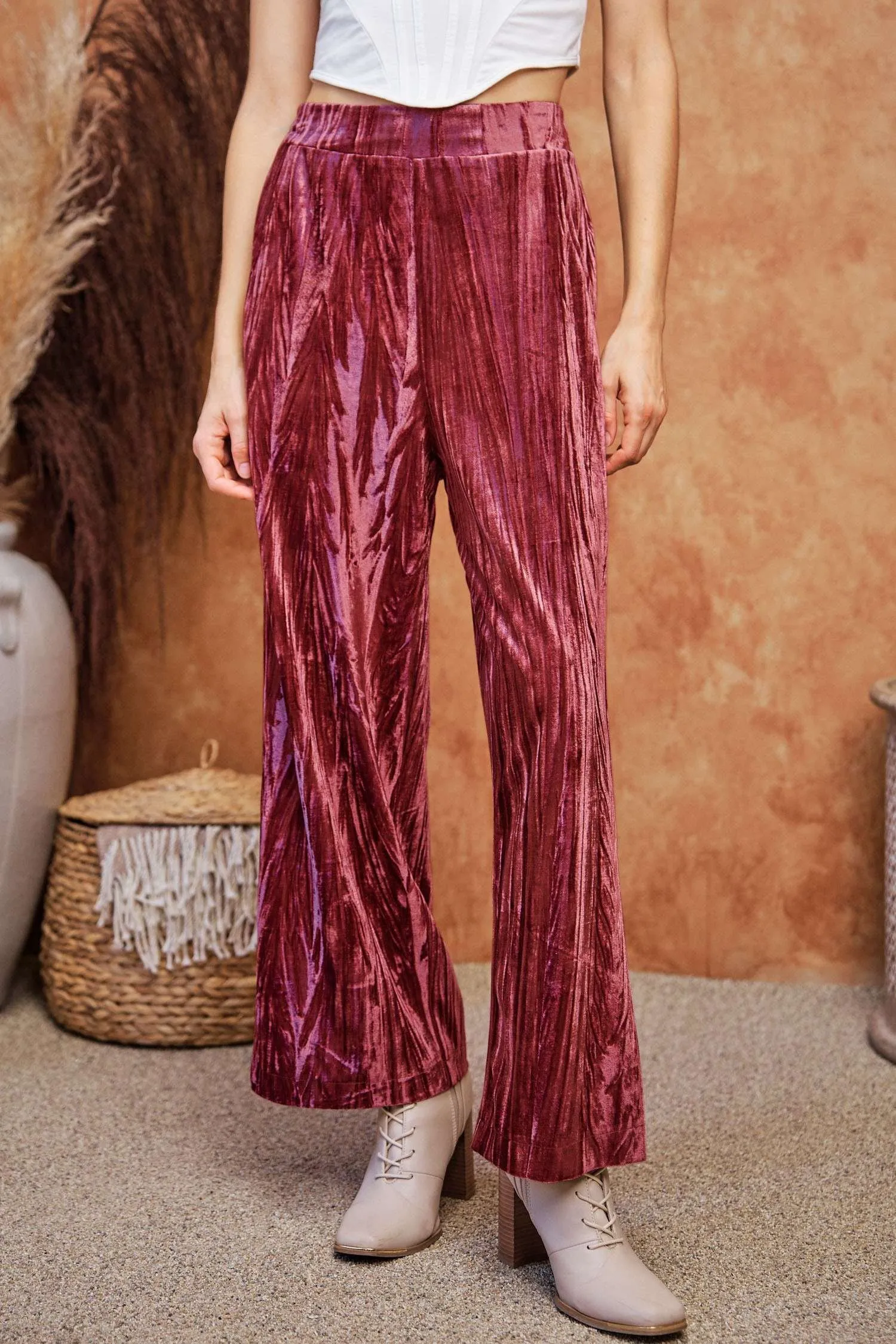 Sedona Pink Velvet Pants