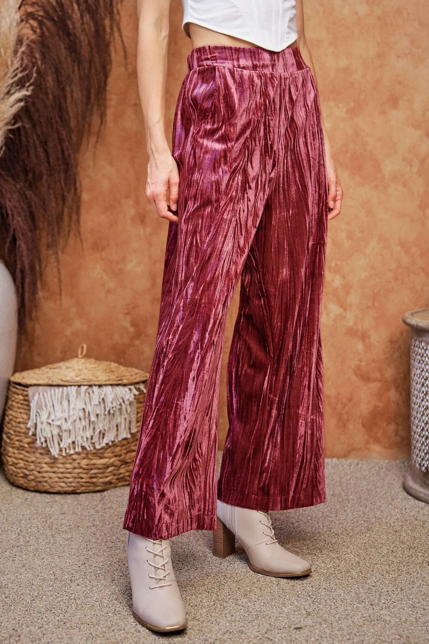Sedona Pink Velvet Pants