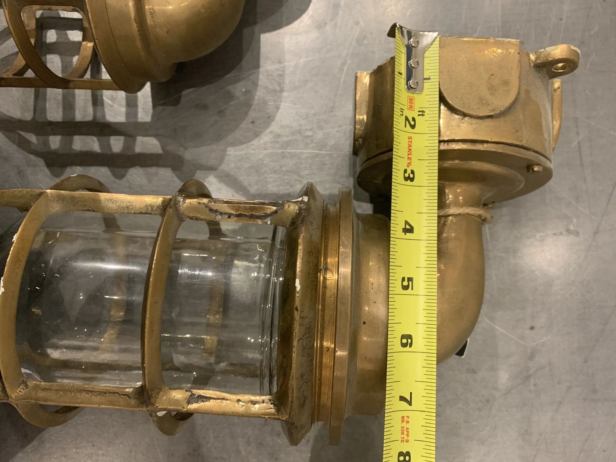 Ship Passageway Lights - 90 Degrees in Brass Finish