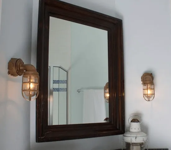 Ship Passageway Lights - 90 Degrees in Brass Finish