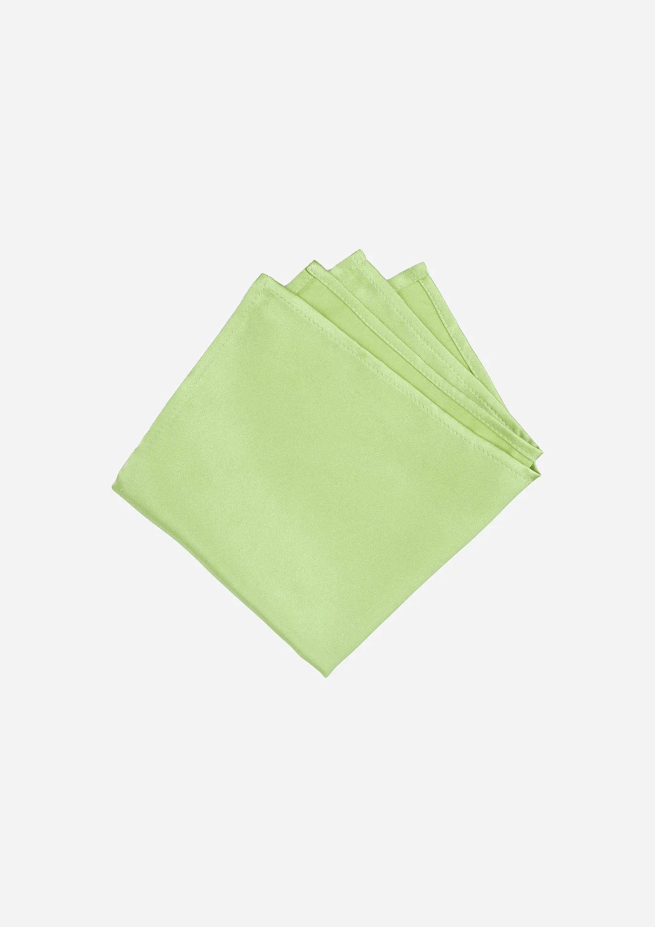 Silk Satin Pear Green Pocket Square
