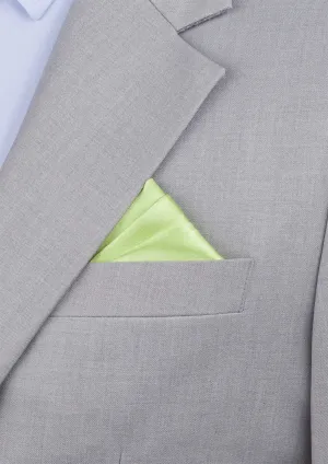 Silk Satin Pear Green Pocket Square