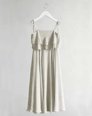 Silver Flower Girls Dresses A-line First Birth Party Gowns