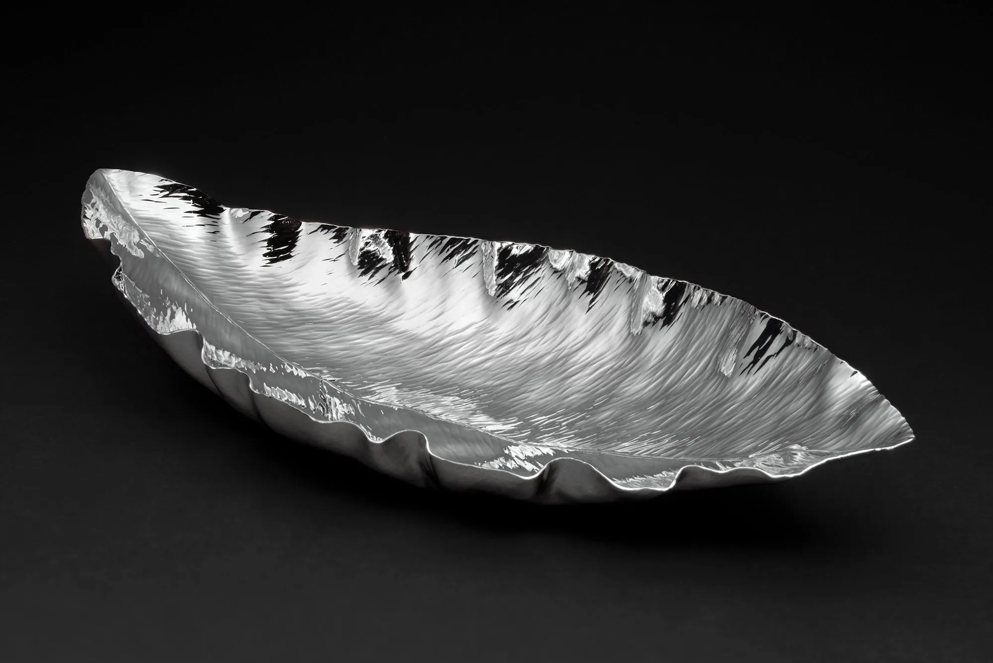 Silver Magnolia Leaf Bowl