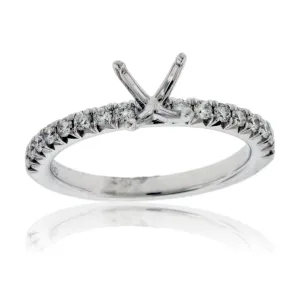 Simple .32ctw Semi Mount Diamond Ring