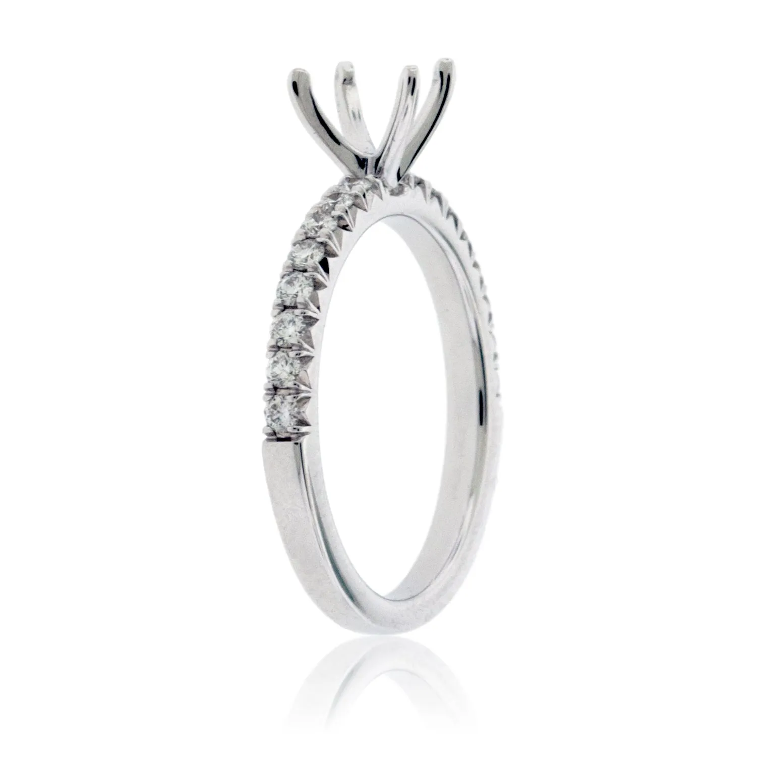 Simple .32ctw Semi Mount Diamond Ring