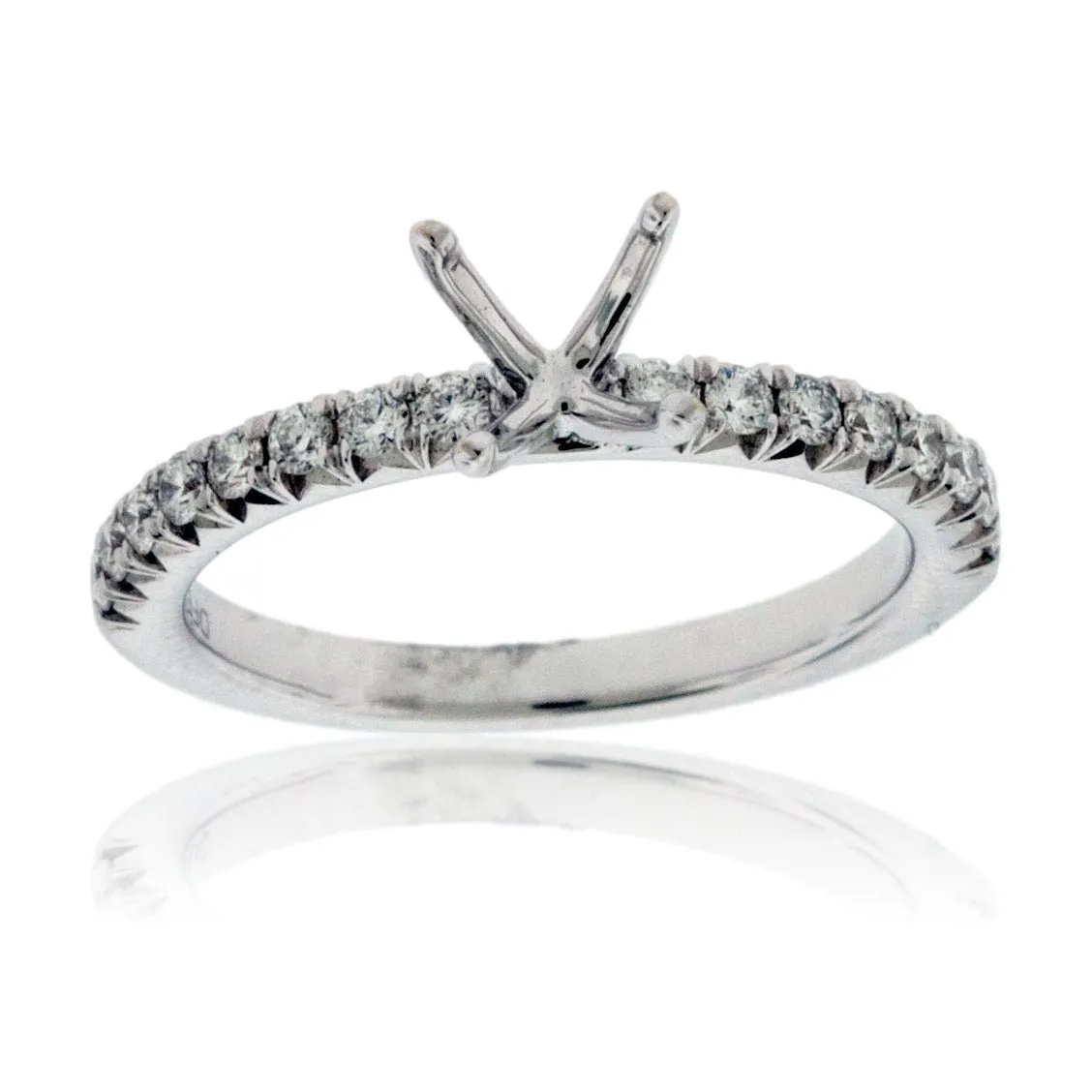 Simple .32ctw Semi Mount Diamond Ring