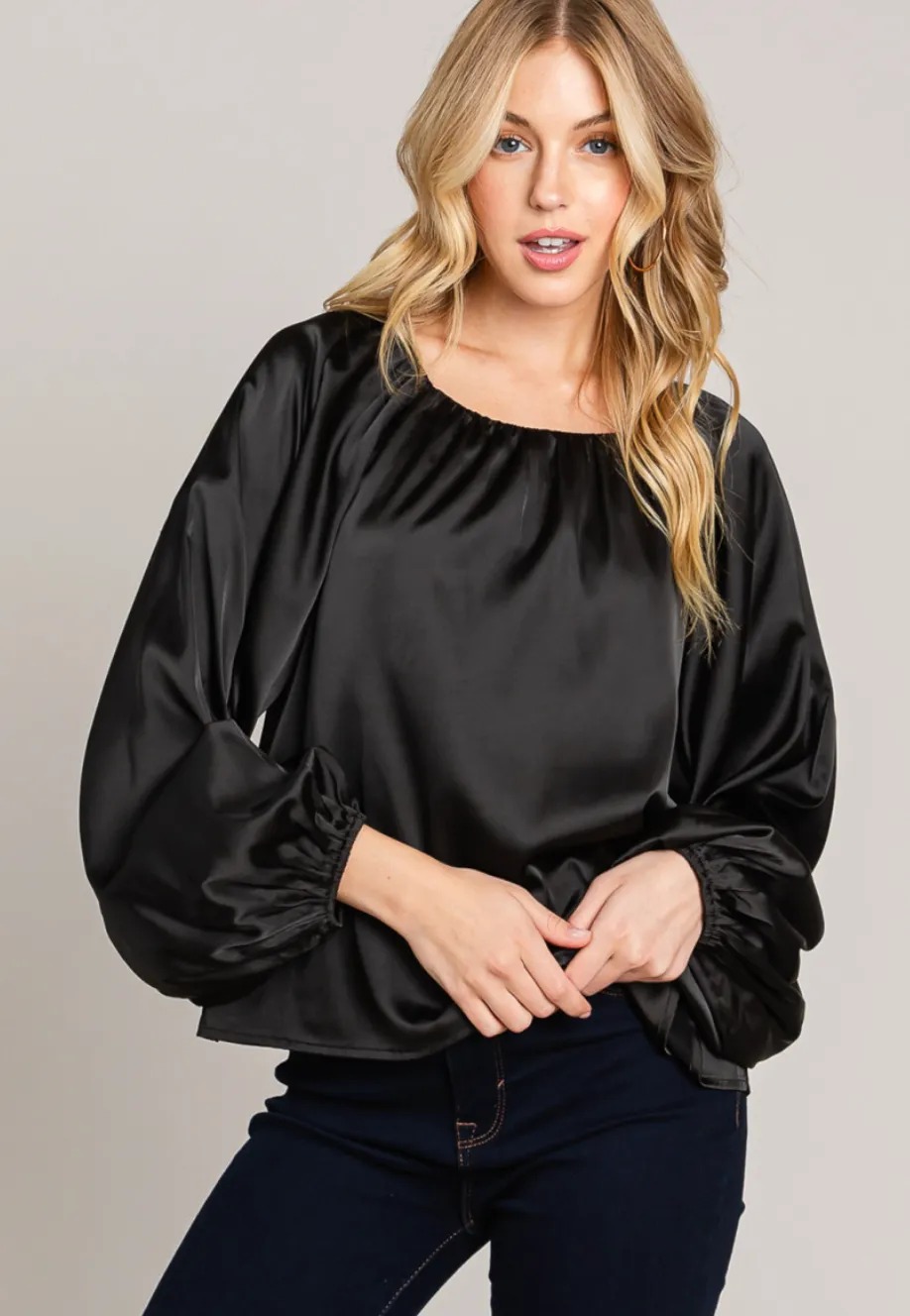 Simple and Classy Black Long Sleeve Top