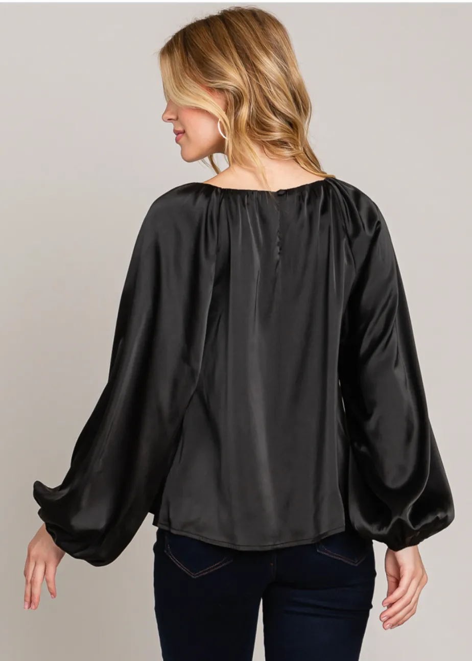 Simple and Classy Black Long Sleeve Top