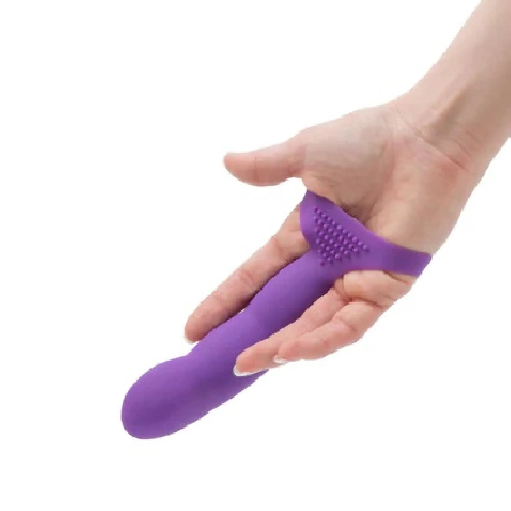 Simple and True Silicone G-Spot Finger Extender - Purple