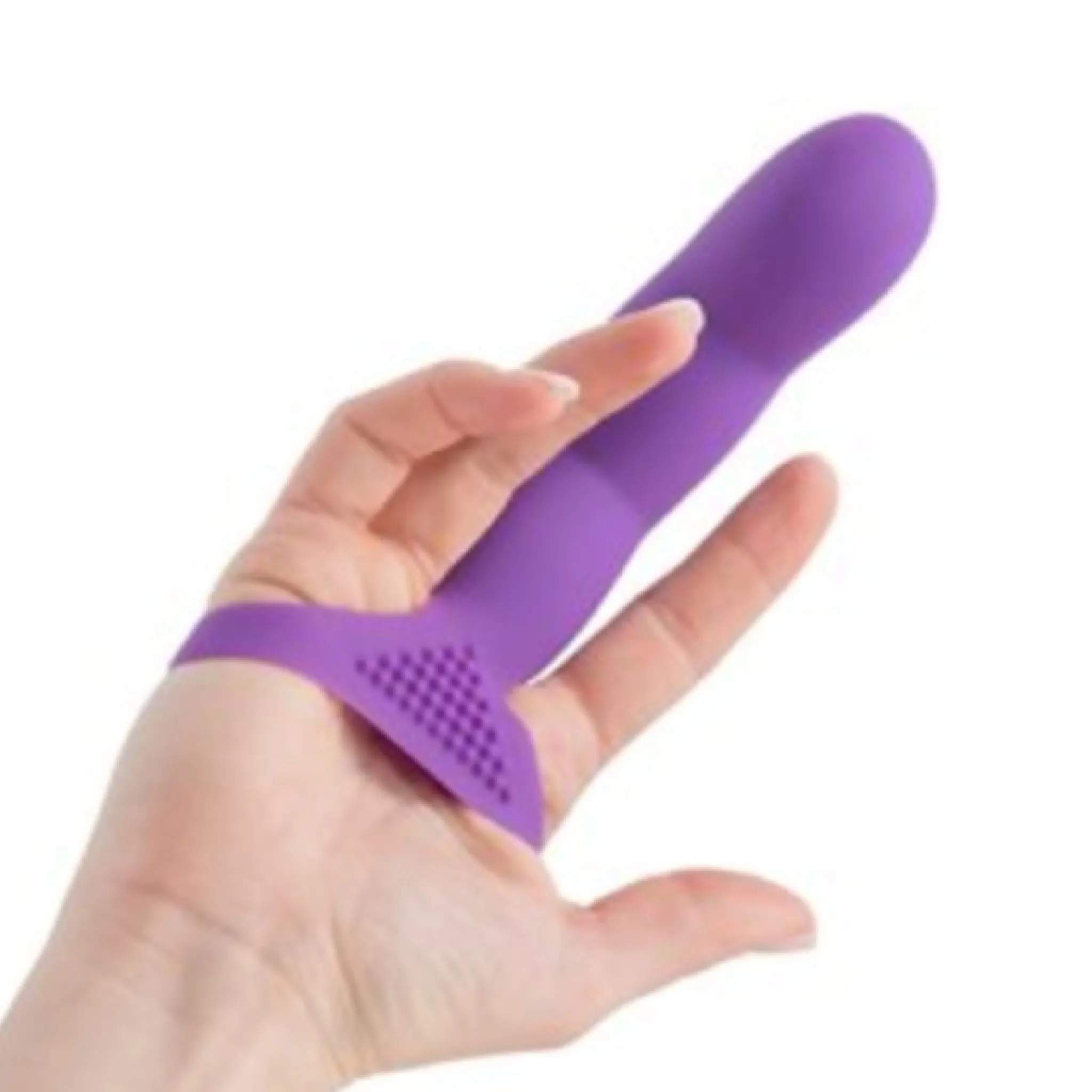 Simple and True Silicone G-Spot Finger Extender - Purple