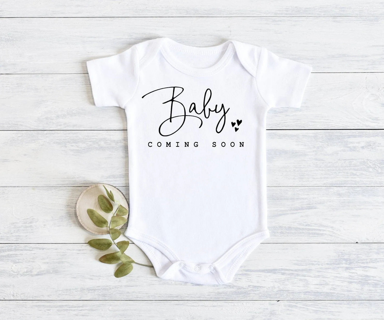 Simple Baby Coming Soon Onesie