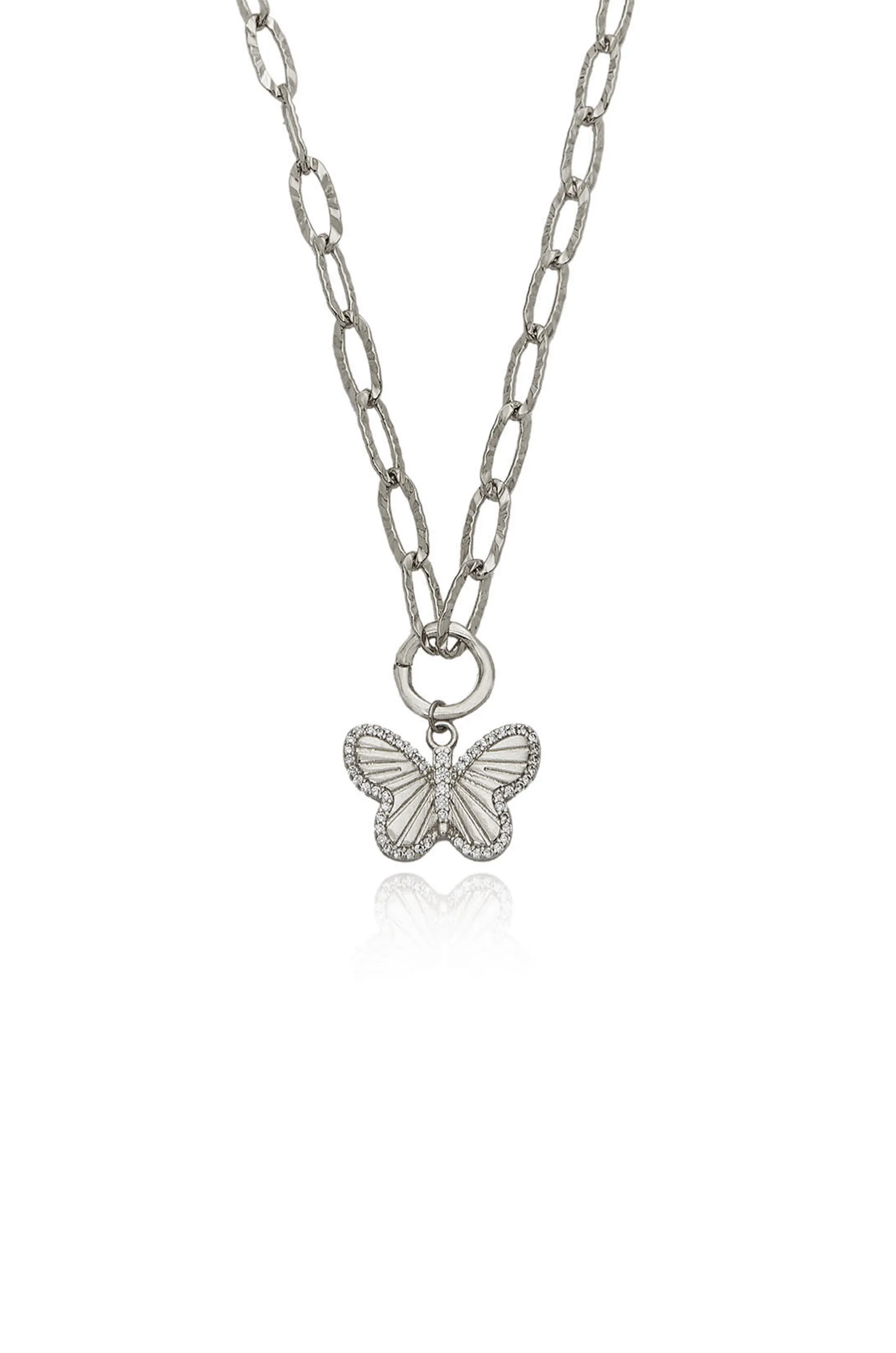 Simple Butterfly 18k Gold Plated Pendant Necklace