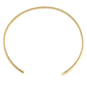 Simple cable necklace-NSSN795STGC