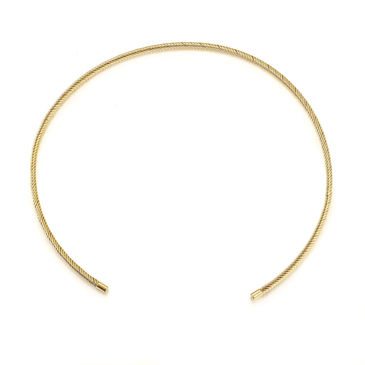 Simple cable necklace-NSSN795STGC