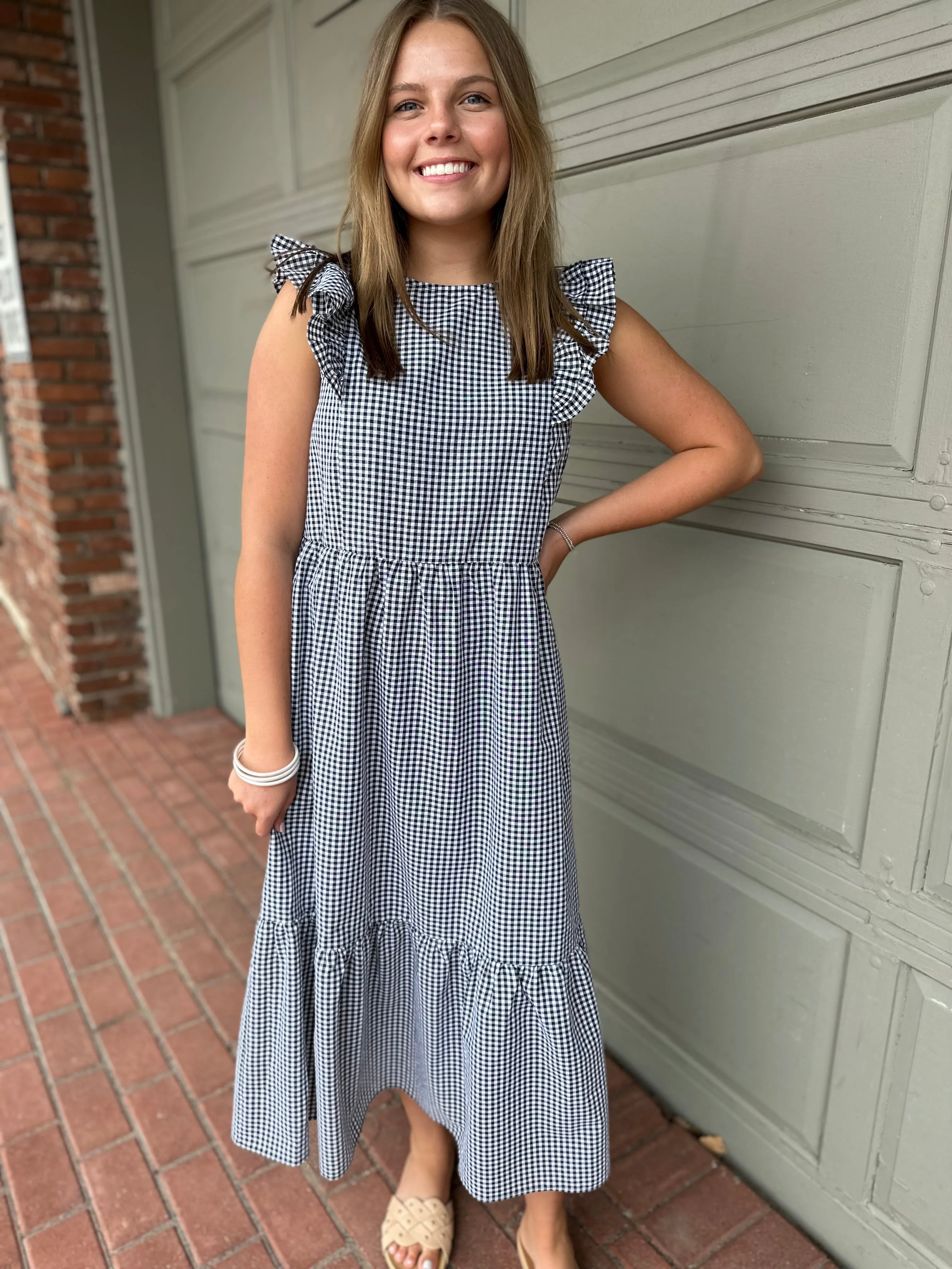 Simple Choice Gingham Dress
