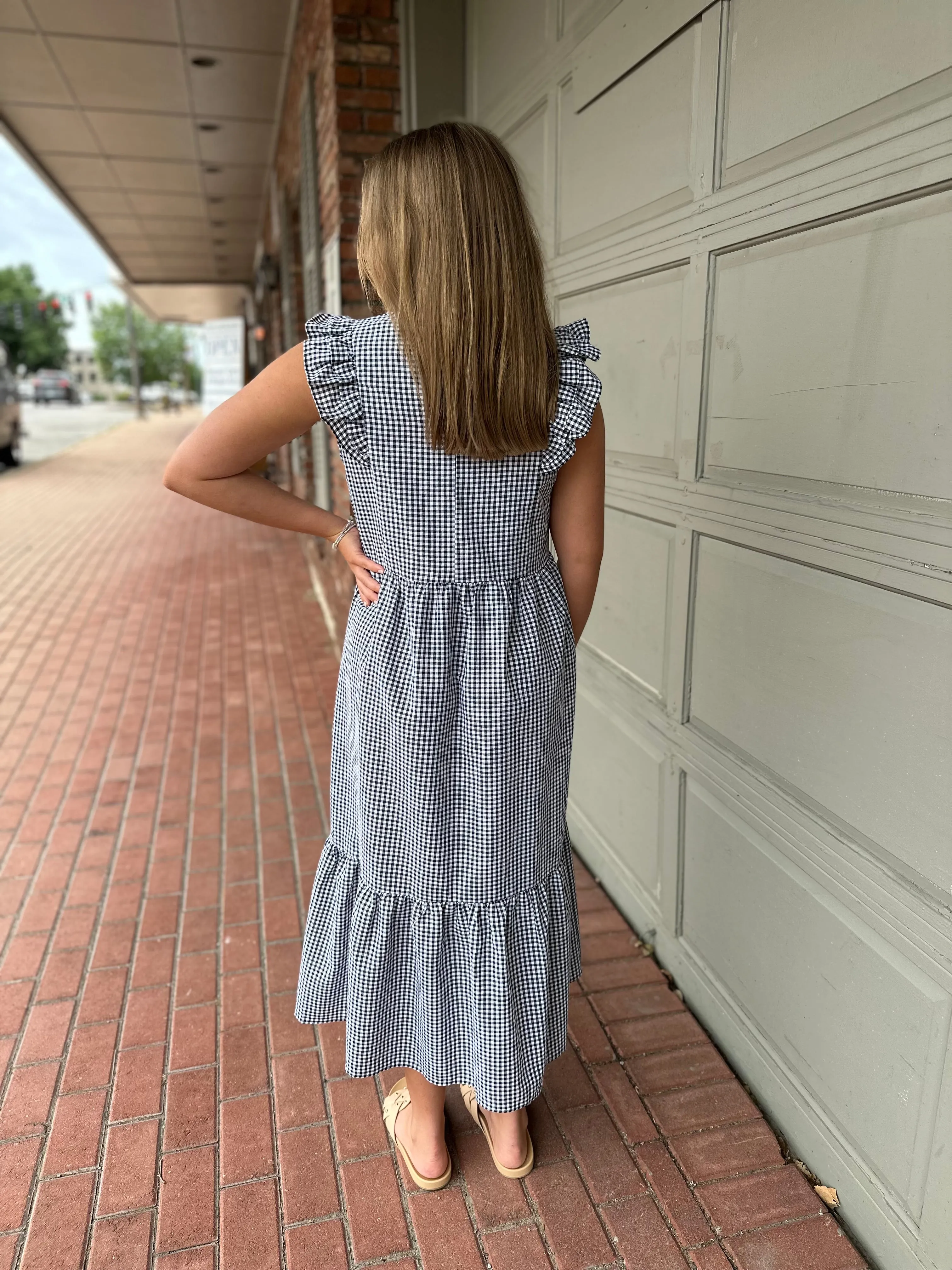 Simple Choice Gingham Dress