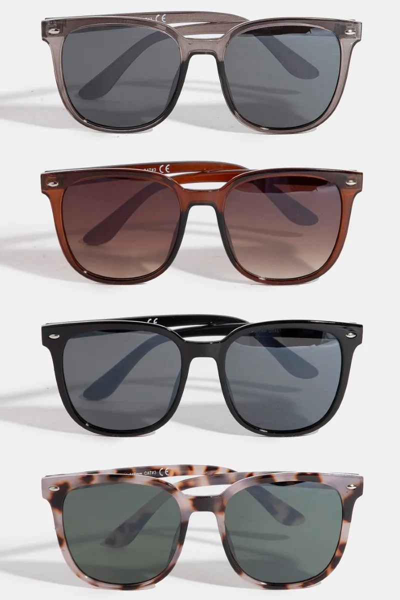 Simple Flair Large Square Daily Mix Sunglasses (Assorted)