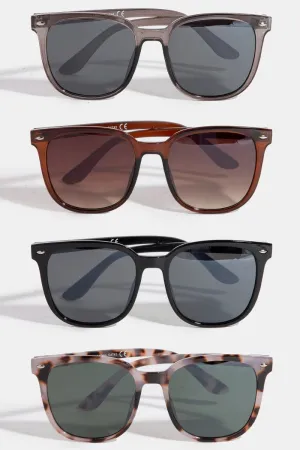 Simple Flair Large Square Daily Mix Sunglasses (Assorted)