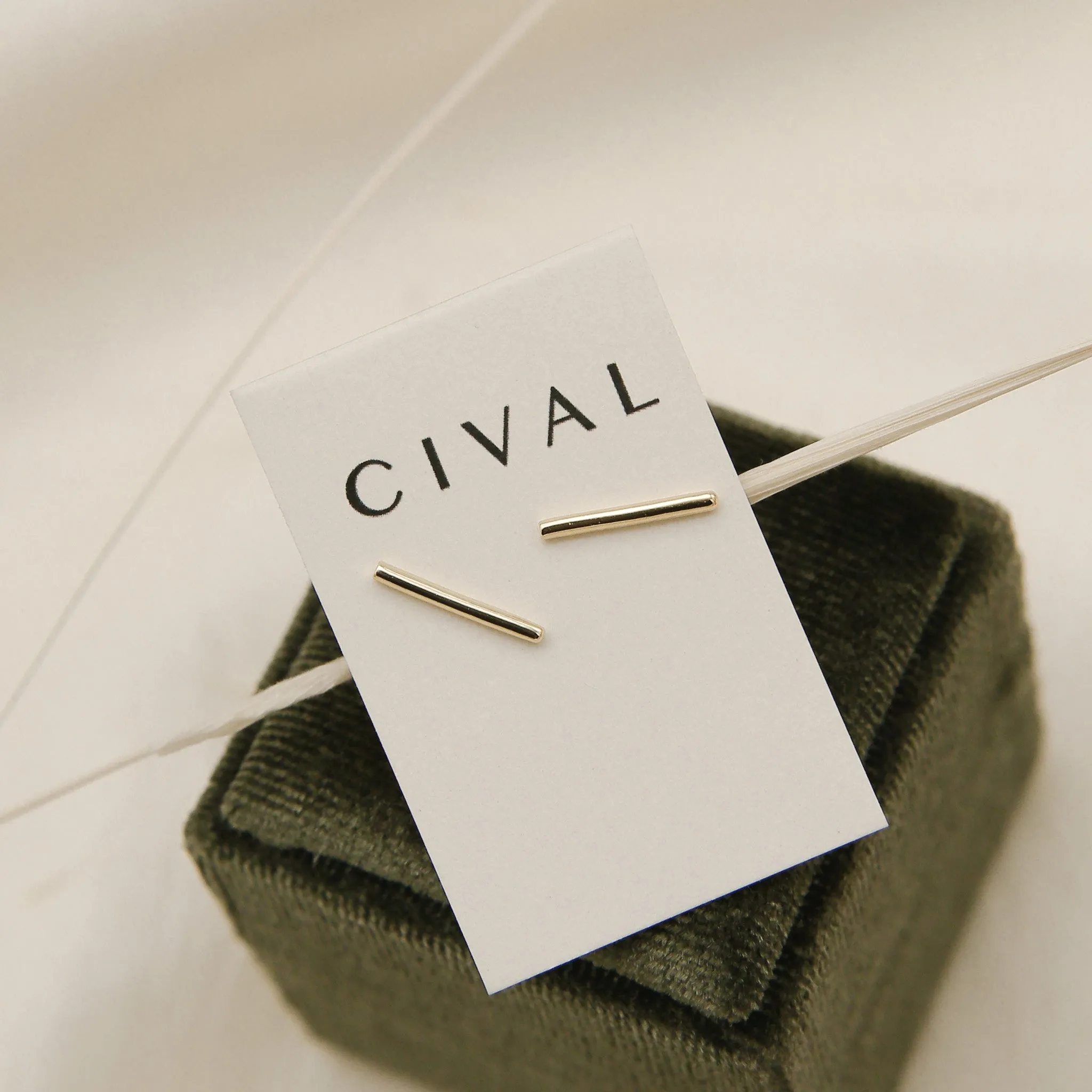 Simple Gold Bar Studs