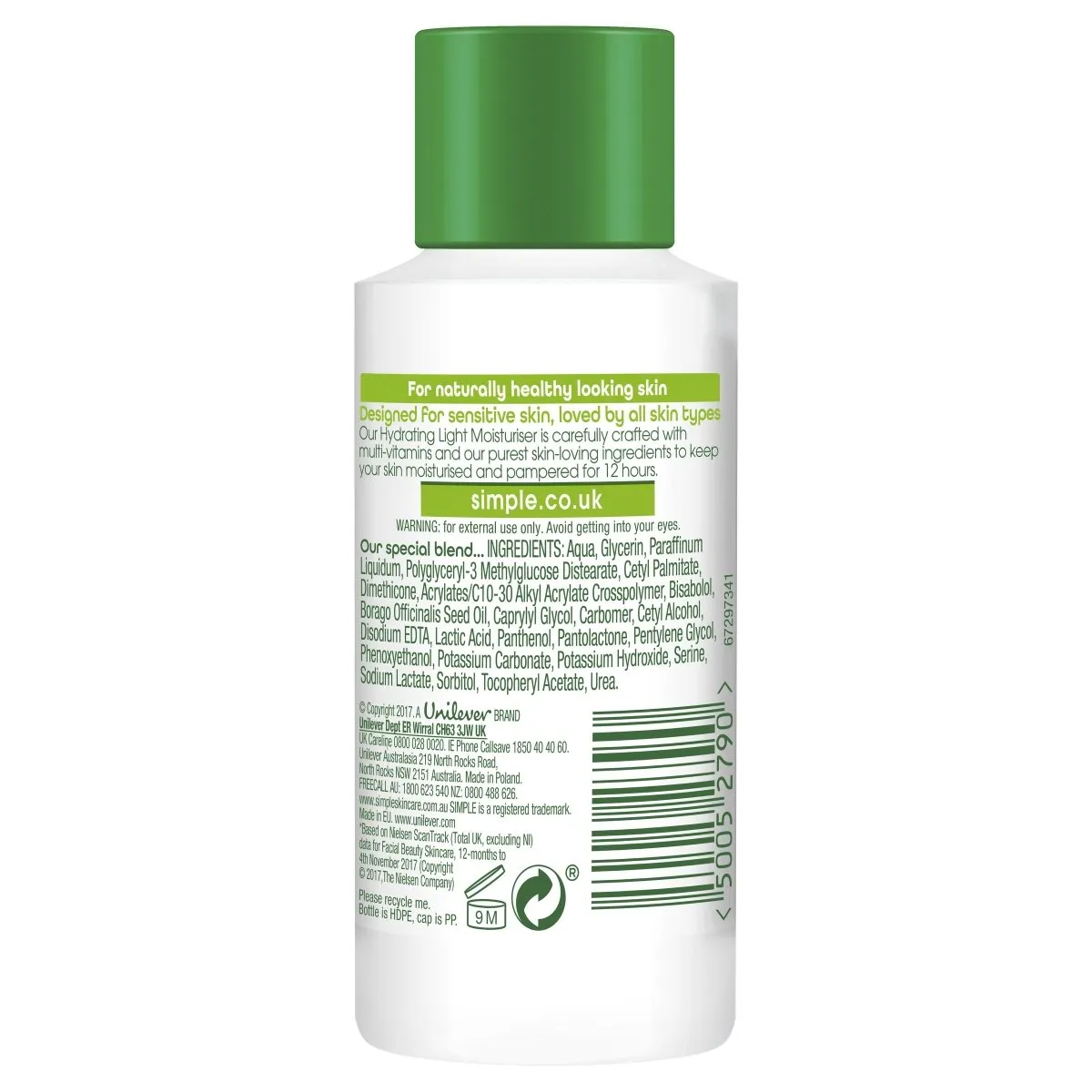 Simple Light Moisturiser Hydrating 50mL