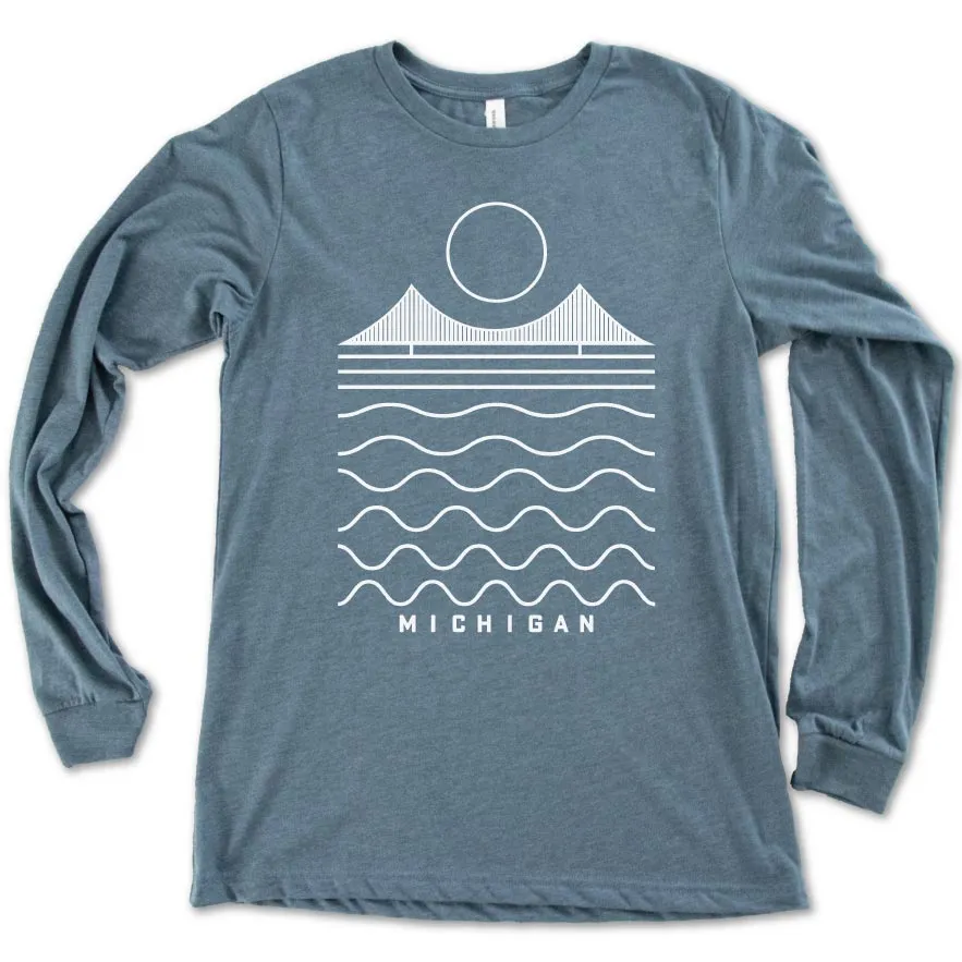 Simple Michigan long sleeve tee