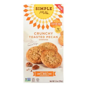 Simple Mills Cookies - Crunchy Toasted Pecan - Case Of 6 - 5.5 Oz