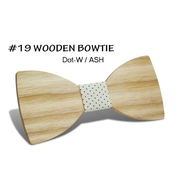 Simple Pajaritas Hardwood Bow Tie - Free Shipping