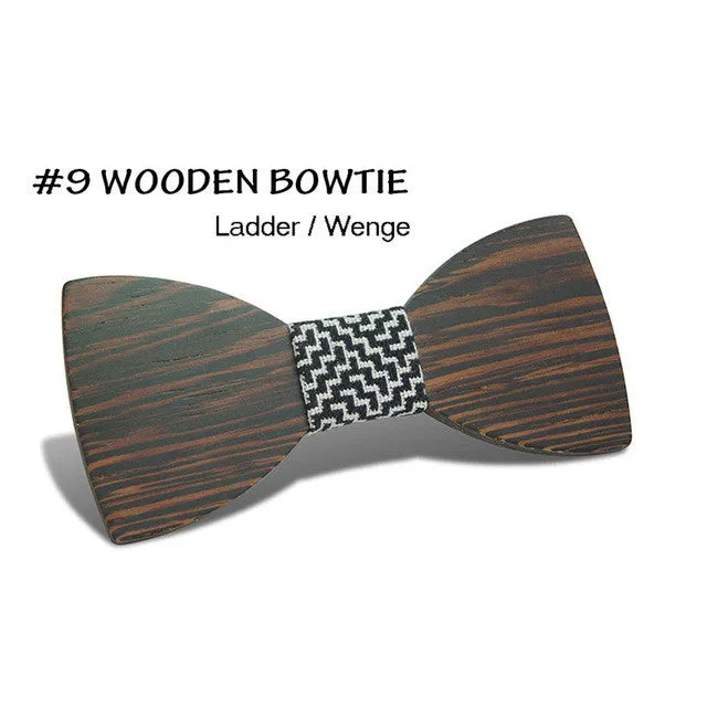 Simple Pajaritas Hardwood Bow Tie - Free Shipping